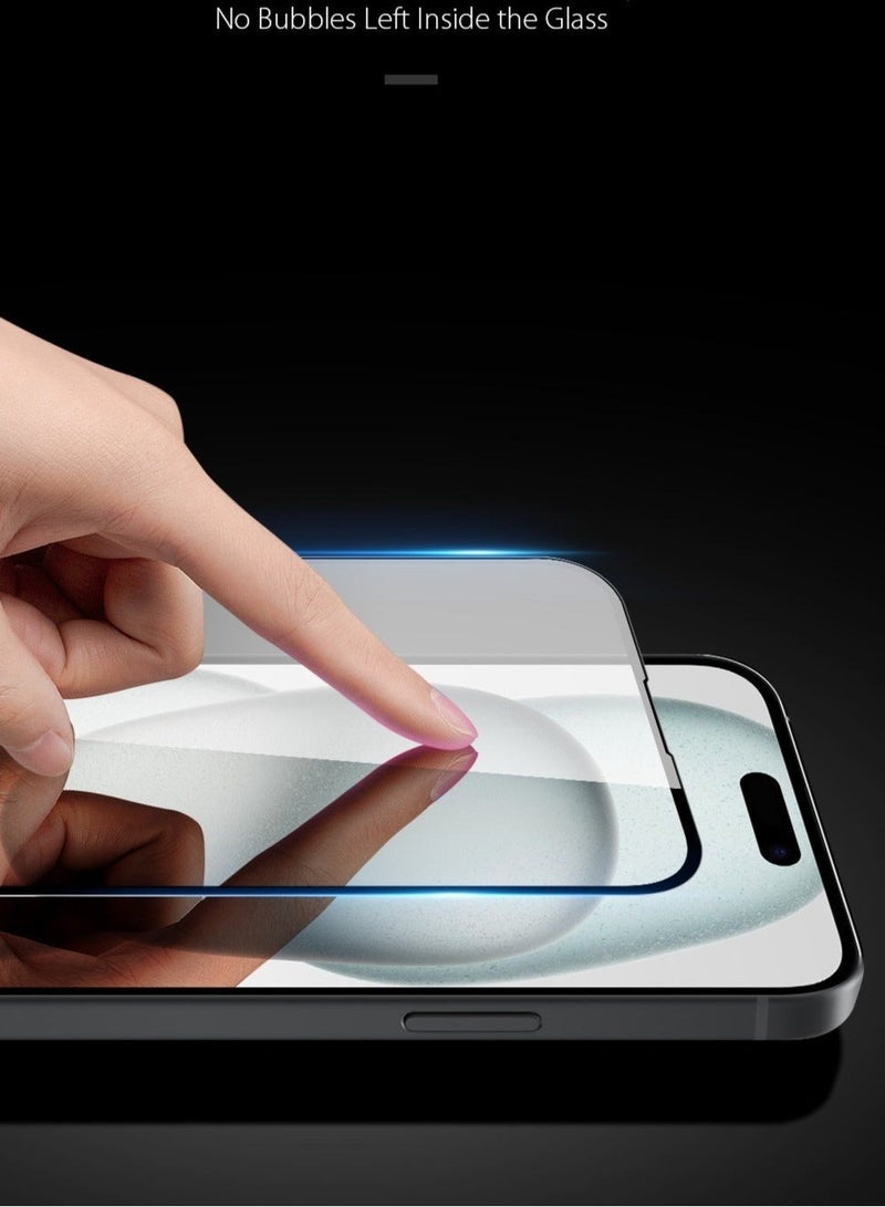 اس-توب واقي شاشة نانو من إس-توب لهاتف آيفون 15 برو عالي الوضوح، شفاف، صلابة 9H، مقاوم للخدش والكسر، طبقة حماية زجاجية مقسّى كاملة التغطية - Image 5